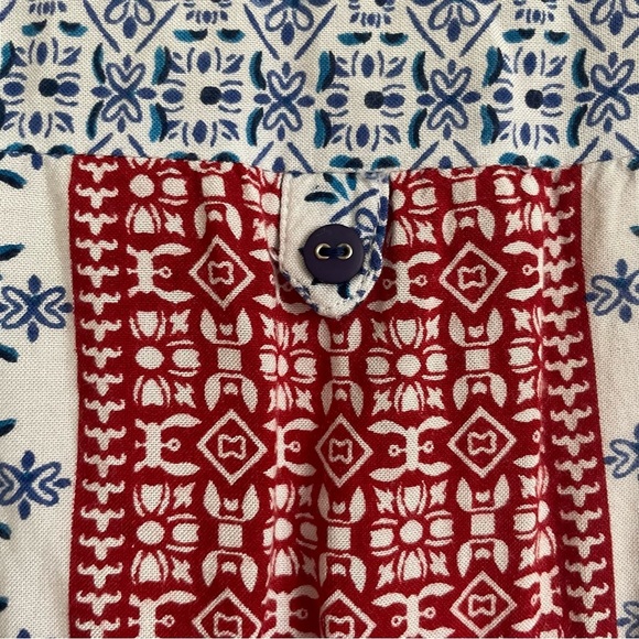 New Direction woman’s Red, white, and blue Blouse 2X peasant casual gma core - Picture 8 of 9